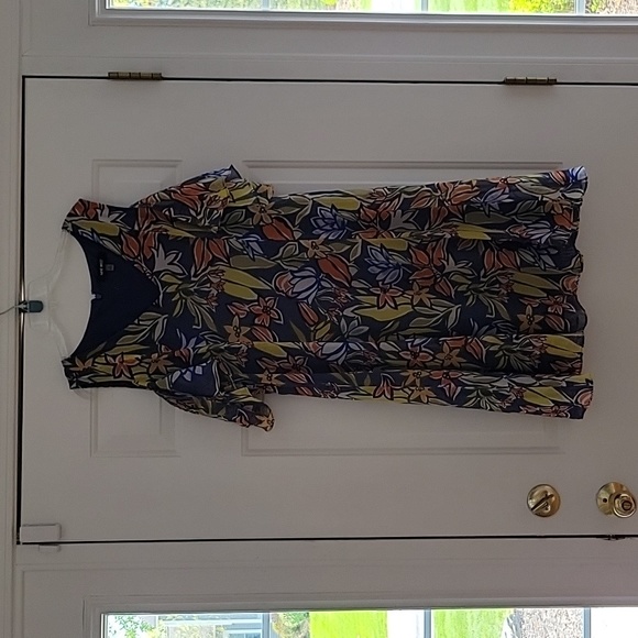 Nine West Cold Shoulder Print Mini Dress - Picture 4 of 8